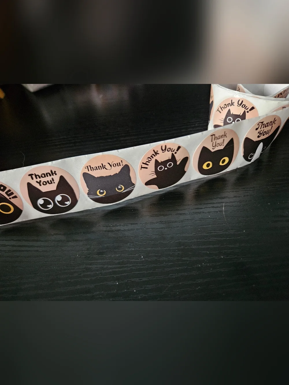 Funny Cat Thank You Stickers